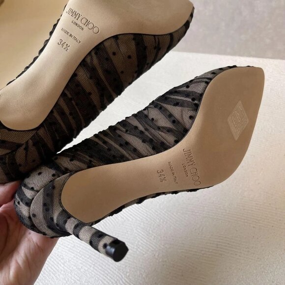 Jimmy Choo Romy Pumps size 34.5 leather dotted design - Picture 4 of 7